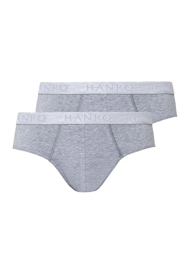 2Pack Cotton Briefs Light Melange Men HANRO Multipacks