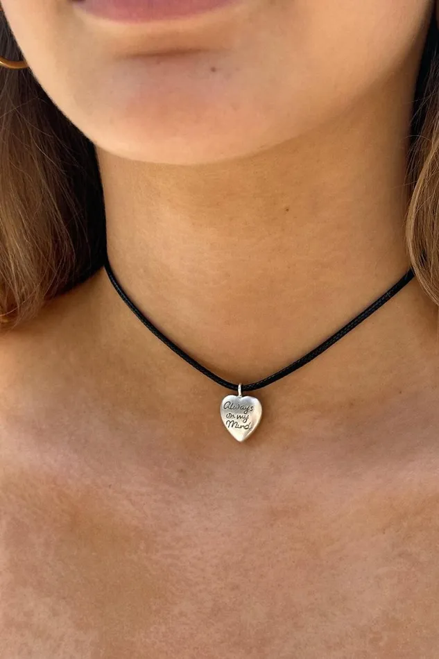 Accessories Always On My Mind Heart Rope Choker Brandy Melville JEWELRY