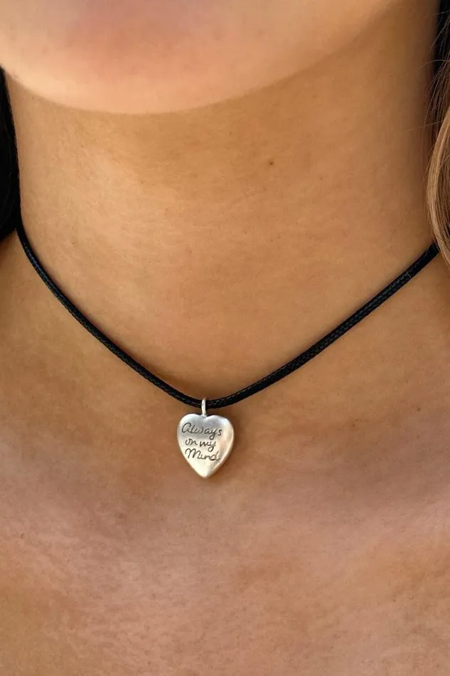 Accessories Always On My Mind Heart Rope Choker Brandy Melville JEWELRY