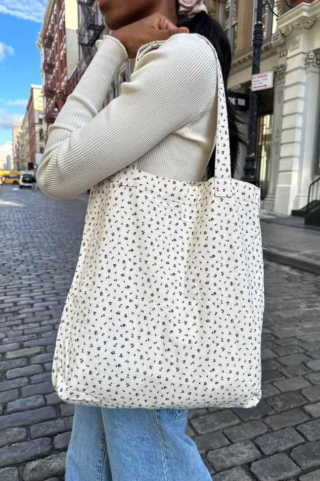 Accessories Floral Tote Bag Brandy Melville BAGS and BACKPACKS