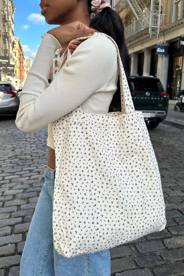 Accessories Floral Tote Bag Brandy Melville BAGS and BACKPACKS