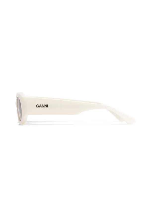 Accessories GANNI Sunglasses Oval Sunglasses Egret Accessories GANNI Sunglasses Oval Sunglasses Egret