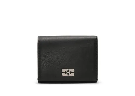 Accessories GANNI Wallets Black Bou Trifold Wallet Black