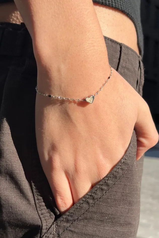 Accessories Heart Bead Charm Bracelet Brandy Melville JEWELRY
