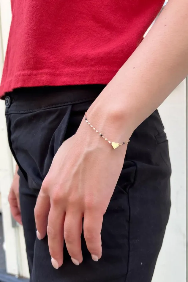 Accessories Heart Bead Charm Bracelet Brandy Melville JEWELRY