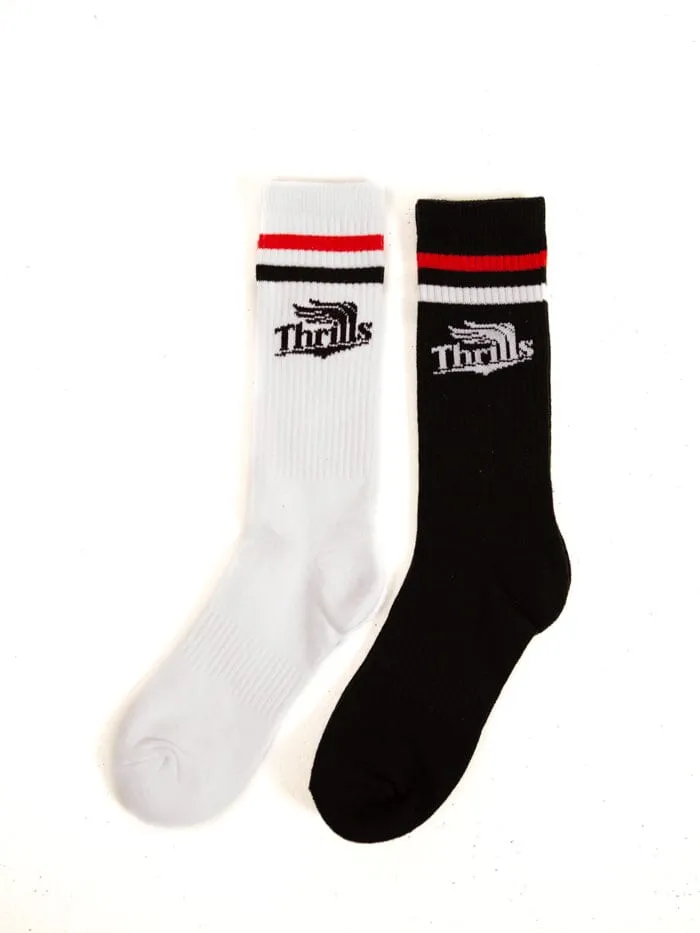 Accessories King Of Paradise 2 Pack Sock Blackwhite Thrills Socks