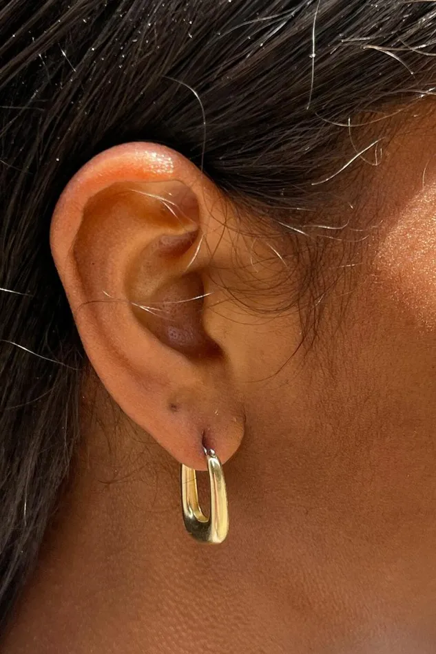 Accessories Rectangle Hoop Earrings Brandy Melville JEWELRY