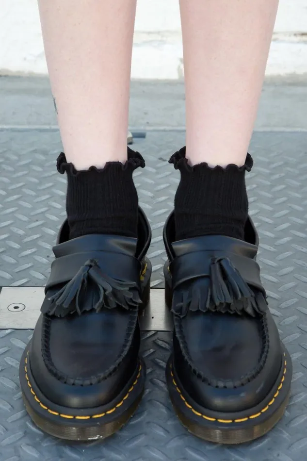 Accessories Ruffle Ribbed Socks Brandy Melville SOCKS