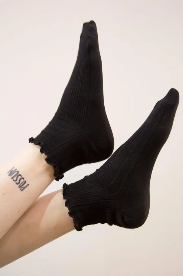 Accessories Ruffle Ribbed Socks Brandy Melville SOCKS