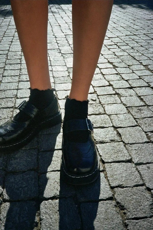 Accessories Ruffle Ribbed Socks Brandy Melville SOCKS