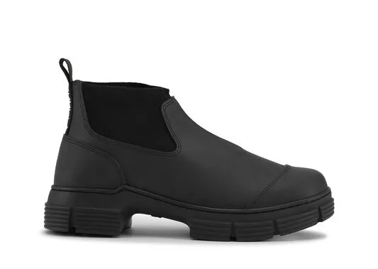 AccessoriesShoes GANNI Boots Rubber Crop City Boots Black