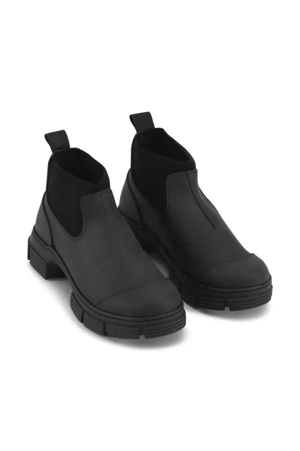 AccessoriesShoes GANNI Boots Rubber Crop City Boots Black AccessoriesShoes GANNI Boots Rubber Crop City Boots Black
