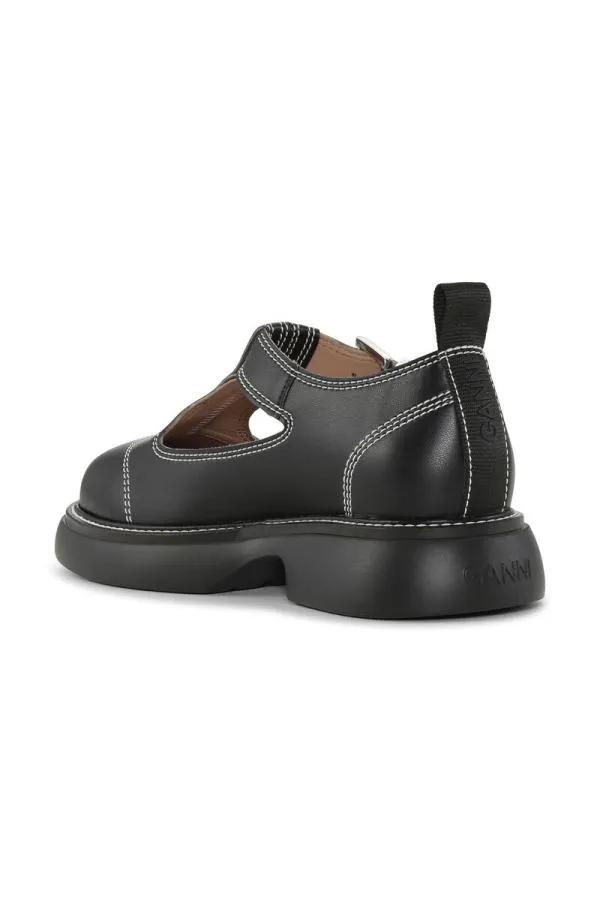 AccessoriesShoes GANNI Flats BlackWhite Everyday Buckle Mary Jane Shoes Black AccessoriesShoes GANNI Flats BlackWhite Everyday Buckle Mary Jane Shoes Black