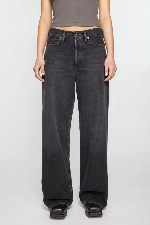 Acne Studios Baggy Fit Jeans 8211 1981F Black Women Jeans