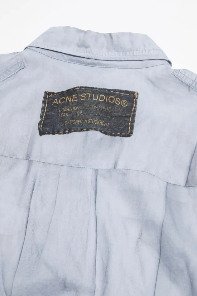 Acne Studios Buttonup Shirt Printed Light Blue Women Shirts and Blouses