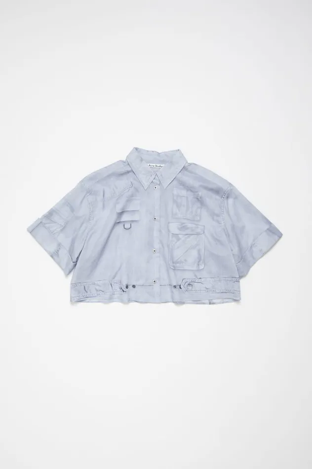 Acne Studios Buttonup Shirt Printed Light Blue Women Shirts and Blouses