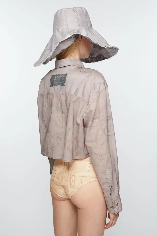 Acne Studios Buttonup Shirt Printed Light Brown Women Shirts and Blouses