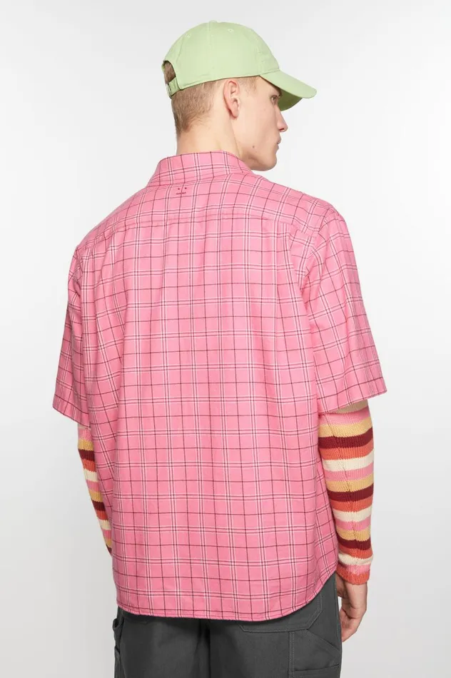 Acne Studios Buttonup Shirt Tango Pink Men Shirts