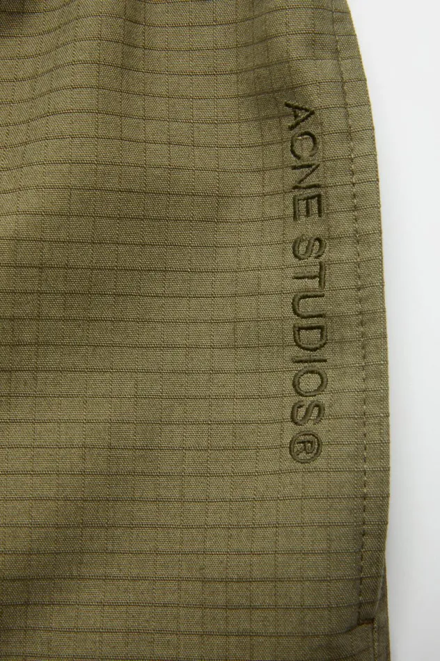 Acne Studios Cargo Trousers Olive Green Men Trousers