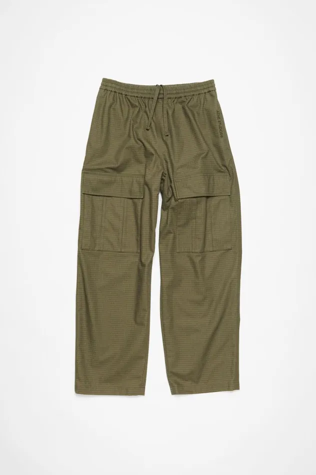 Acne Studios Cargo Trousers Olive Green Men Trousers
