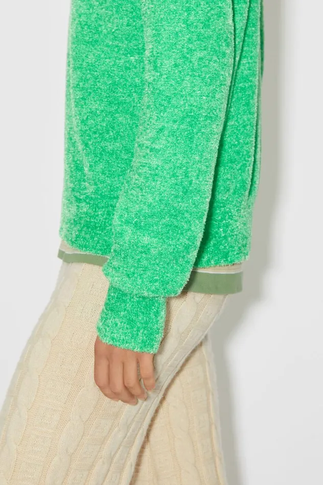 Acne Studios Crew Neck Knit Jumper Bright Green Men Knitwear
