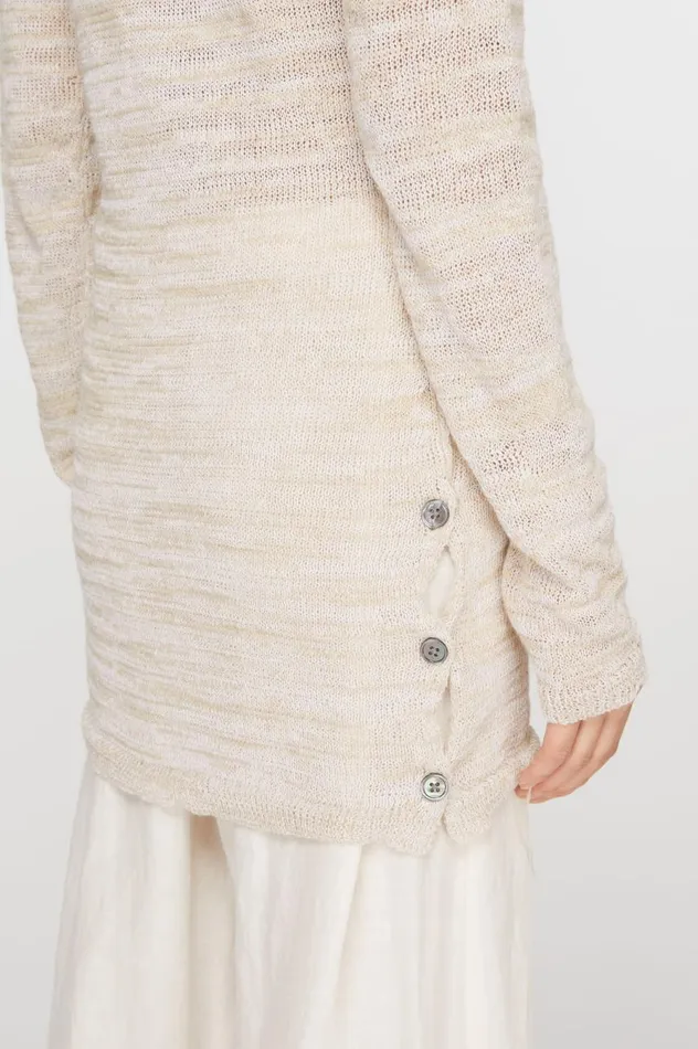 Acne Studios Crew Neck Knit Top Off White Women Knitwear