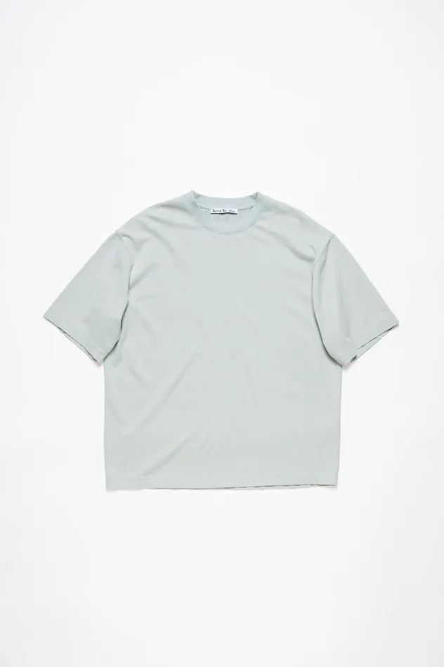 Acne Studios Crew Neck Tshirt 8211 Relaxed Fit Soft Blue Women Tshirts