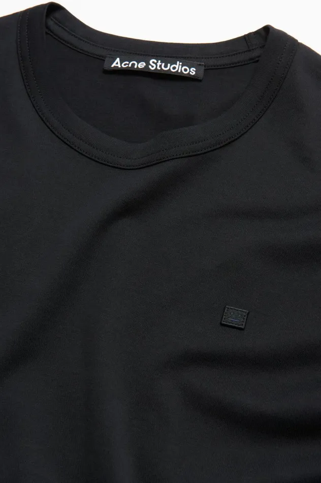 Acne Studios Crew Neck Tshirt Regular Fit Black Women Tshirts