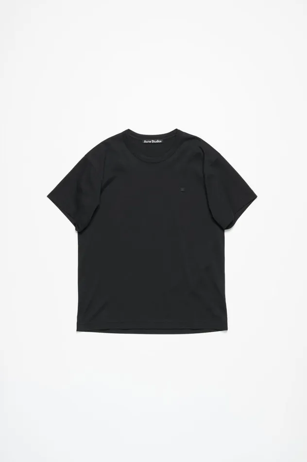 Acne Studios Crew Neck Tshirt Regular Fit Black Women Tshirts