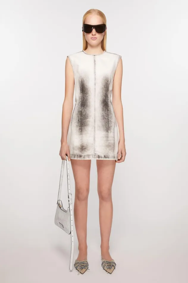 Acne Studios Denim Dress Whiteblack Women Dresses