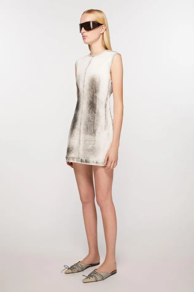 Acne Studios Denim Dress Whiteblack Women Dresses