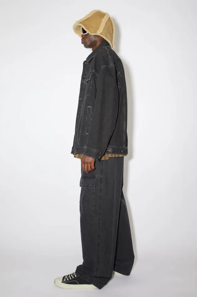 Acne Studios Denim Jacket 8211 Oversized Unisex Fit Black Women Outerwear