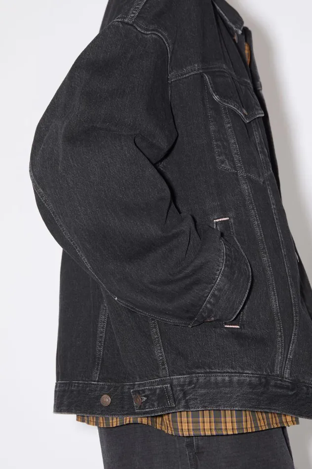 Acne Studios Denim Jacket 8211 Oversized Unisex Fit Black Women Outerwear