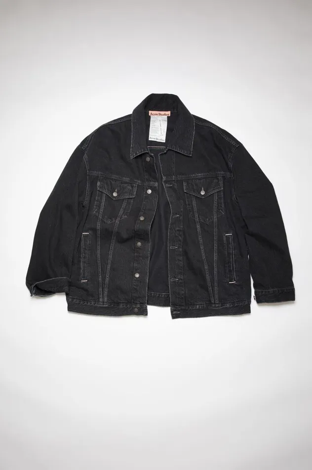 Acne Studios Denim Jacket 8211 Oversized Unisex Fit Black Women Outerwear