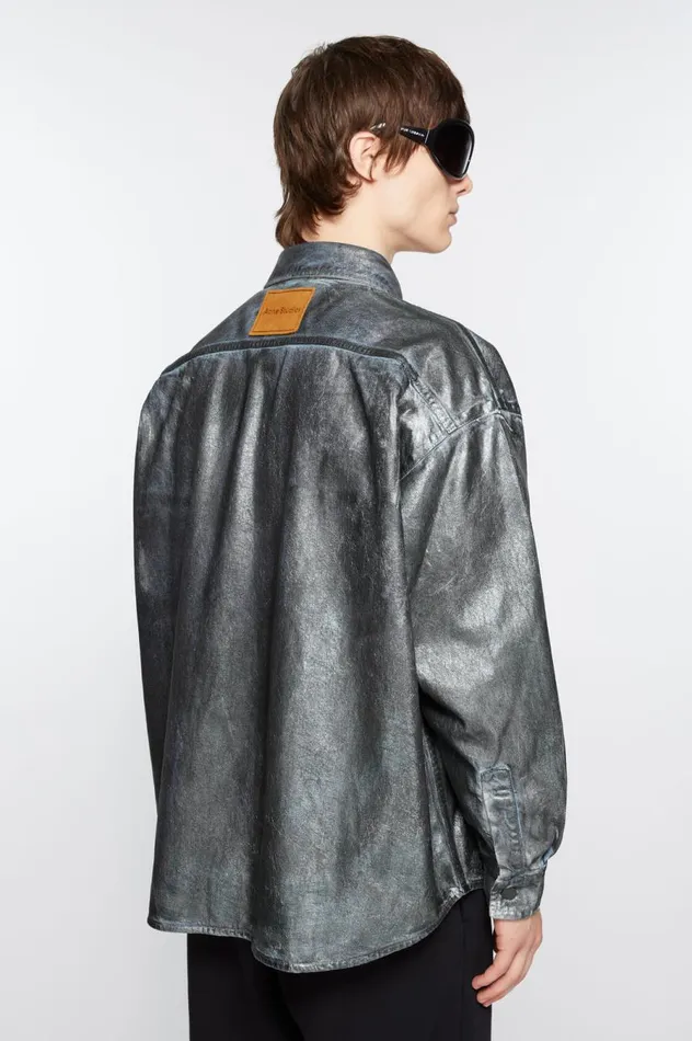 Acne Studios Denim Shirt 8211 Relaxed Fit Silverblue Men Shirts