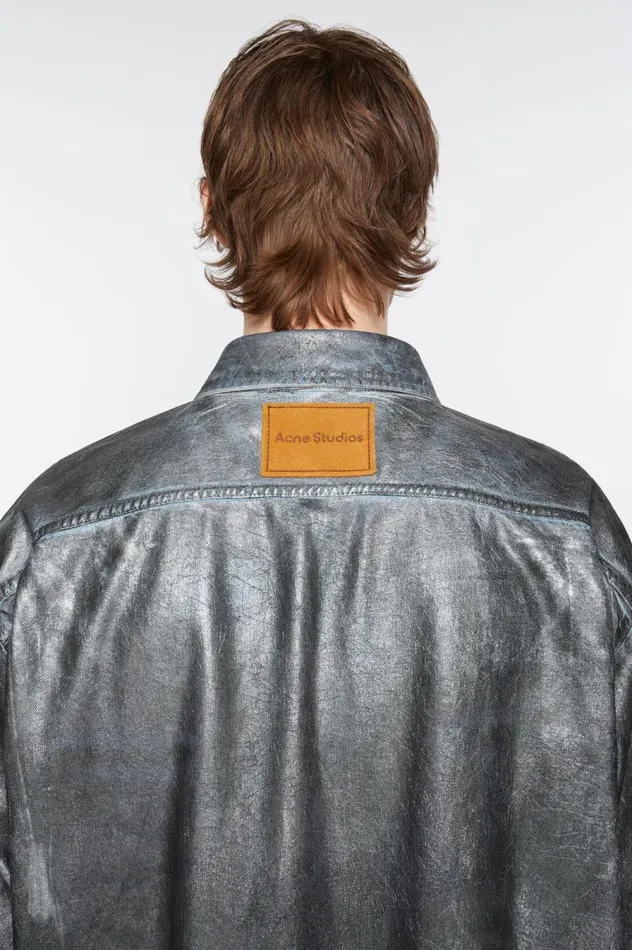 Acne Studios Denim Shirt 8211 Relaxed Fit Silverblue Men Shirts