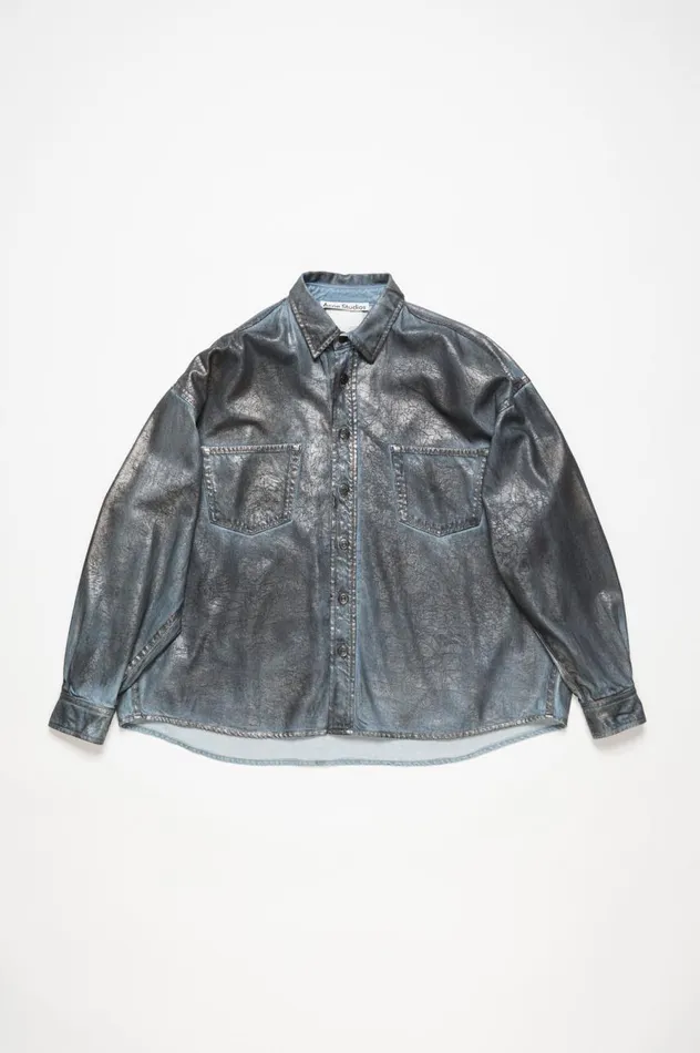Acne Studios Denim Shirt 8211 Relaxed Fit Silverblue Men Shirts