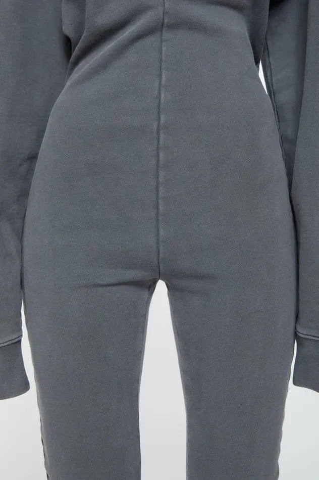 Acne Studios Fleece Jumpsuit Anthracite Grey Women Dresses