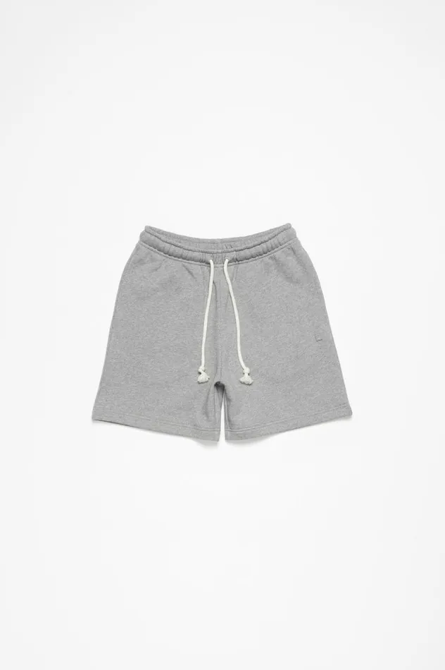 Acne Studios Fleece Shorts Light Grey Melange Men Shorts