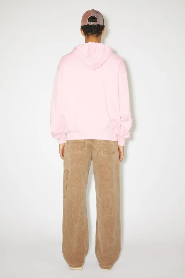 Acne Studios Hooded Zip Sweater Light Pink Men Sweatshirts