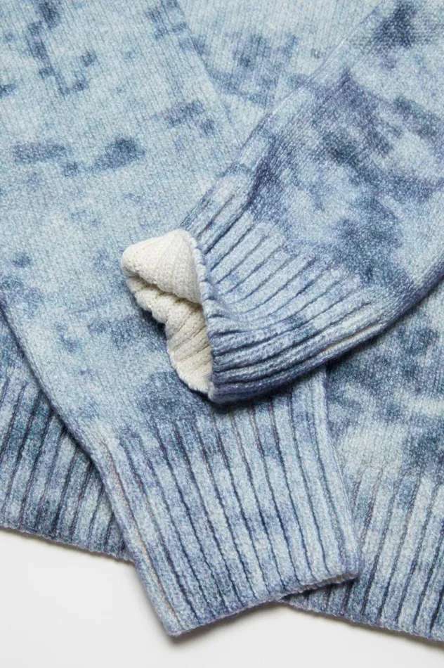 Acne Studios Jumper Acid Print Navypale Blue Men Knitwear