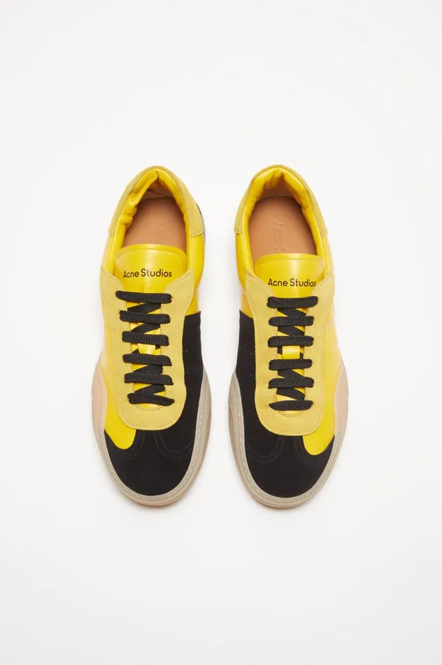 Acne Studios Laceup Sneakers Yellowblack Men Shoes