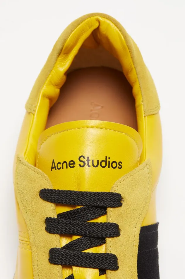 Acne Studios Laceup Sneakers Yellowblack Men Shoes