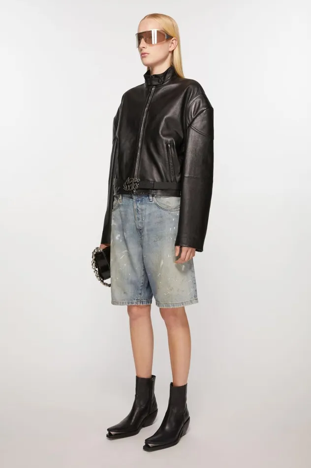 Acne Studios Leather Ankle Boots Black Women Shoes