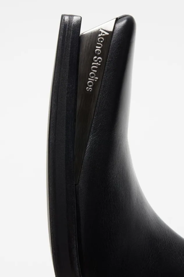Acne Studios Leather Ankle Boots Black Women Shoes