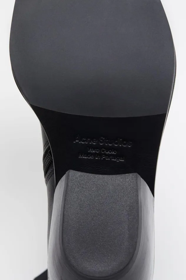 Acne Studios Leather Ankle Boots Black Women Shoes