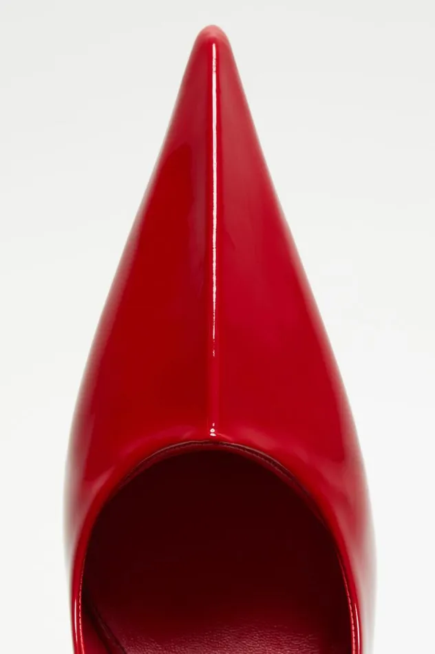 Acne Studios Leather Heel Pump Red Women Shoes