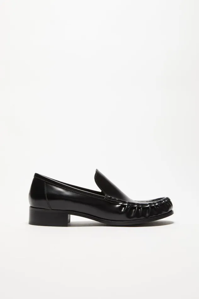 Acne Studios Leather Loafers Black Women Shoes