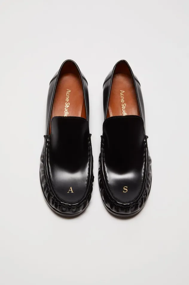 Acne Studios Leather Loafers Black Women Shoes