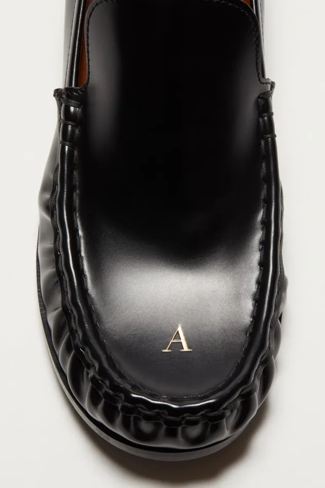 Acne Studios Leather Loafers Black Women Shoes